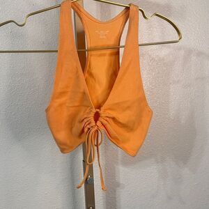 Urban Outfitters Orange Tie-Front Tank Top